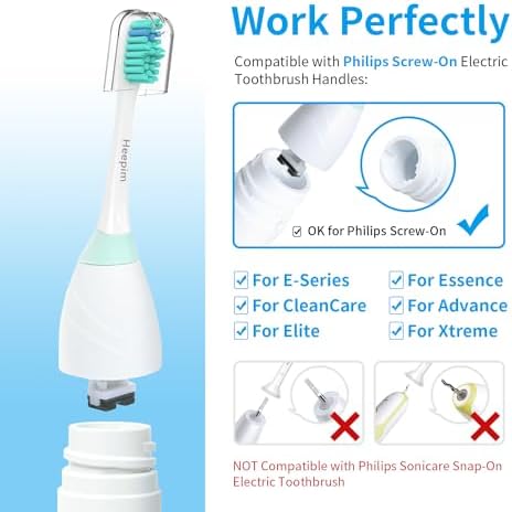 Replacement Toothbrush Heads for Philips Sonicare Electric Toothbrush, Replacement Brush Heads Compatible with Philips Sonicare Electric Toothbrush, 6Pack