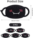 Cute Cat Face Mask, Kawaii Cotton Mouth Masks Reusable Washable Face Mask Anti-Dust Anime Masks for Women Men