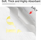 100 Pack of 'Love' White and Gold Wedding Napkins - Disposable Party Napkins for Cocktail, Bar, Bachelorette, Engagement and Beverage Events