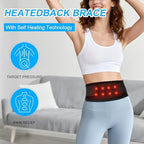 Heated Back Braces, Back Support Belt with Magnet, Self Heating Lower Support Back Braces for Lower Pain Relief, Adjustable Lumbar Support Belt for Herniated Disc,Sciatica,Scoliosis