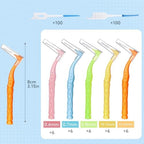 230 PCS Braces Brush, interdental Brushes Between Teeth Soft Dental Floss Picks Toothpicks Dental Brush Braces Flossers for Braces Cleaning Kit Tooth Cleaner Tool with case(Bright Colors)