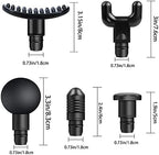 ABSOK Massage Gun Heads, Replaceable Massager Gun Attachment 9 Different Muscle Massager Heads for 18-19mm Deep Tissue Percussion Massage Head s