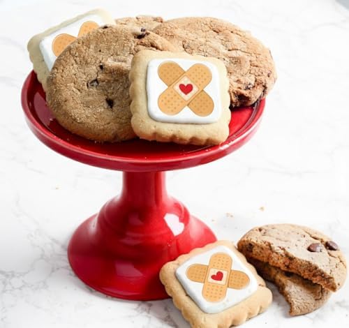 Get Well Soon Cookies Care package Gift Basket Chocolate Chip Decorated For Men Women Kids | INDIVIDUALLY WRAPPED | Large Cookies | Feel Better After Surgery