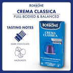 Caffè Borbone Crema Classica Aluminum Capsules Compatible with Nespresso Original Machines, Medium Roast, 100 Count
