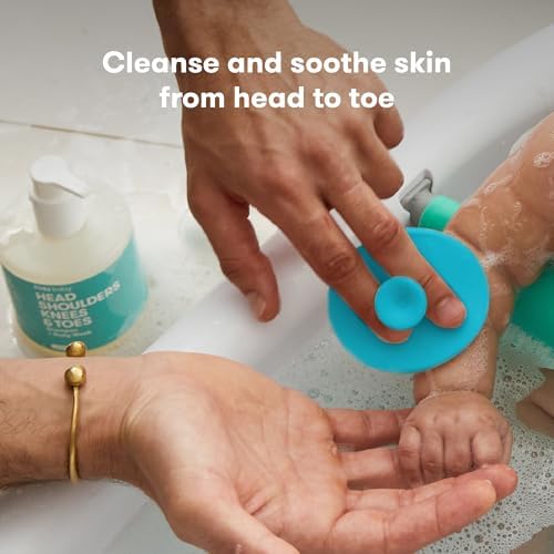Frida Baby DermaFrida The SkinSoother Baby Bath Brush, Cradle Cap Brush for Babies, Baby Essential for Dry Skin, Cradle Cap Treatment and Eczema, 2 Pack