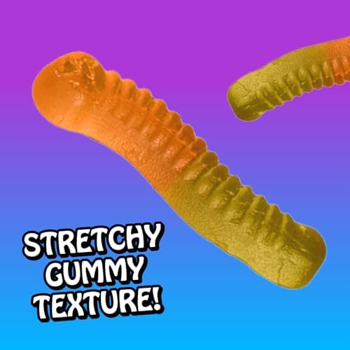 Rotten Original Gummy Worms - Low Sugar, Low Calorie, 7g Gut-Friendly Prebiotic Fiber and 3g Protein, Gluten Free Candy - 5.3 oz Share Pack [4 Pack]