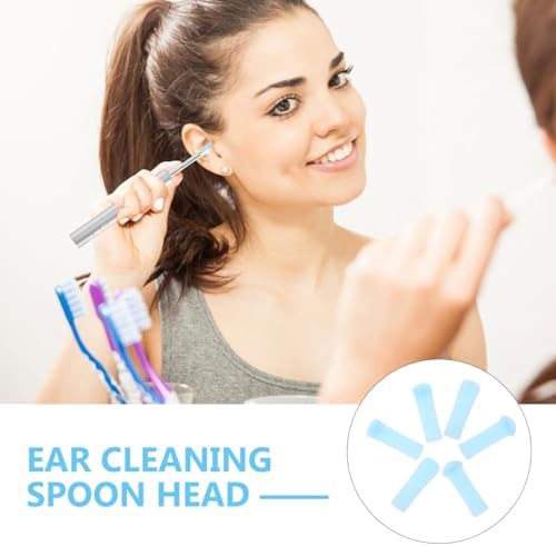 NOLITOY Ear Cleansing Accessories Set - 6Pcs Visible Ear Wax Remover with Silicone Soft Tips and Metal Spoon for Home Use