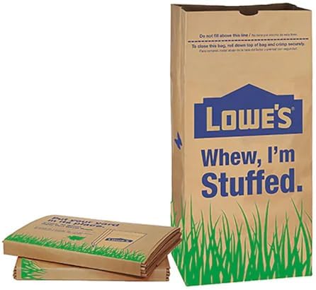 Lowe's 30 Gallon Heavy Duty Brown Paper Lawn and Refuse Bags for Home and Garden (10 Count), Large (LOWESLL)