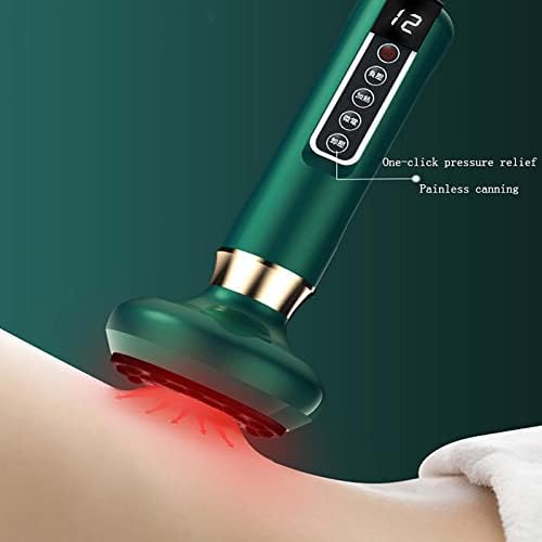 Cupping Set Gua Sha Massage 3 in 1, Smart Electric Cupping Device 12 Modes Portable Rechargeable Scraping Massager for Shoulder Back Leg Therapy Set