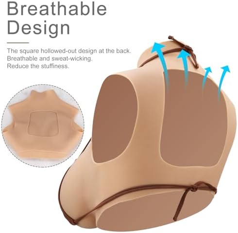Silicone Breastplate for Stage & Performance, G K Z Cup (Fair, Nude, Brown), Used by Crossdressers & Drag Queens