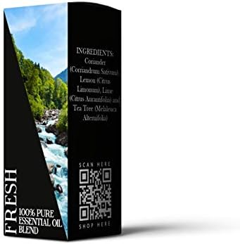 Mystix London | Fresh Pure & Natural Essential Oil Blend 10ml - for Diffusers, Aromatherapy & Massage Blends | Perfect as a Gift | Vegan, GMO Free
