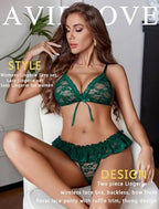 Avidlove Sexy Lingerie Set for Women Lace Bra and Panty Sets 2 Piece Sheer Babydoll Outfits S-XXL
