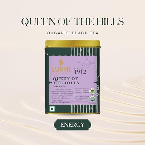 Luxmi Estates Queen of the Hills Organic Darjeeling Black Tea Loose Leaf 50 Cups (100g/3.5oz) | Direct from Garden