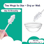 Little Fox Baby Oral Cleaner 42Pcs [Upgrade Designed] +1pc Free Finger Toothbrush with Case, Tongue, Mouth and Gums Cleaner, Newborn Toothbrush, Infant Oral Care and Cleaning for 0-36 Month Baby
