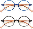 Round Reading Glasses Women Men Blue Light Blocking Circular Readers Unisex Ultra Lightweight Circle Cheaters Glasses