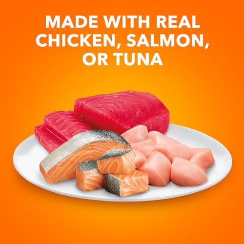 IAMS Perfect Portions Grain Free Wet Cat Food, Healthy Adult Cat Food Pate, Chicken, Tuna, and Salmon Recipes, (24) 2.6 oz. Variety Twin-Pack Trays