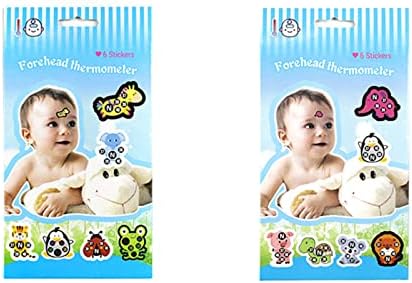 Stick-On Fever Cute Cartoon Forehead Fever Stickers Temperature Fever for Kids Baby Adults Home Supplies Fever Patches Animal Appearance Continuously Fever Temperature Monitoring