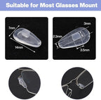 10 Pairs Soft Silicone Air Cushion Eyeglass Nose Pads, Anti-Slip Push-in Non-Slip Nose Pads with Cleaning Cloth for Glasses & Sunglasses