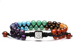 Top Plaza Bead Chakra Bracelet 7 Chakras Healing Crystals Bracelet Yoga Stone Beads Bracelets Meditation Relax Anxiety Bangle for Womens Mens