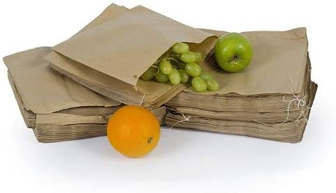 UK Made Brown Pure Kraft Paper Food/Sweet/Mushroom/Fruit/Popcorn Bags Crafts recycable biodegradeable Bags - 7" x 9" Uk Store 247 (1000)