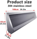 304 Stainless Steel Urinal,Commercial Residential Use Bathroom Toilet Urinal,Wall Mounted Men's Bathroom Urinal,Space-Saving Toilet Mens Urinal,for Schools,Hospitals,and Public Places(Manual)