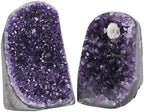 Extreme Rocks & Fossils Natural Amethyst Cluster with Polished Edges [4 to 5 lb.] Real Raw Geode Healing Crystal Rock from Uruguay, Deep Purple Decor and a Free Velvet Pouch of Rose Quartz
