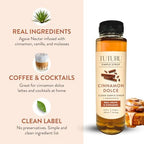 Cinnamon Dolce Simple Syrup for Coffee, Cocktails, Tea, Matcha - Sweetened with Agave Nectar - Clean Simple Syrup with Real Cinnamon, Molasses and Vanilla - 13.5 oz