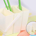 Artibetter Brush Washing Bucket Plastic Triple Detachable Pen Cleaner Barrel Square Watercolor Art Paint Storage Pail Container for Drawing Oil Painting