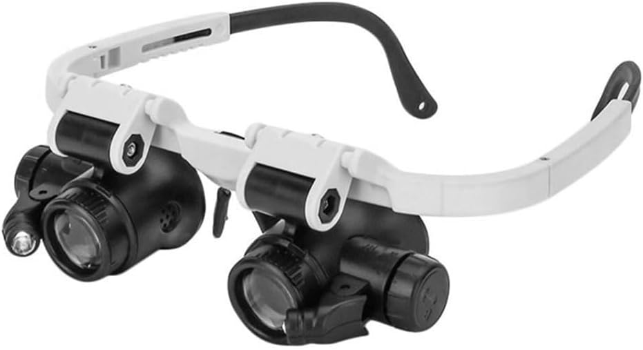 FOMIYES 1Pc XXX Binocular LED Magnifying Headset Flexible Design for Precision Work for Repairing Crafting and Hobbies Non Battery Operated Magnifier