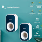 Automatic Toothpaste Dispenser Wall Mounted for Bathroom,Toothpaste Squeezer for Kids & Family Shower by Mr. Thumbs(1pc,Blue)
