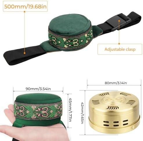 Copper Moxa Box with Bag Set, Copper Tank Moxibustion Treatment Tool, Moxibustion Box for Neck Knee Waist Shoulder Back Remove Dampness, 艾灸盒 艾草 Ai Jiu (1 Couplet)