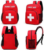 Gatycallaty First Aid Backpack Emergency Medical Empty Waterproof Survival First Responder Trauma Bag Travel Home Outdoor Camping (Red)
