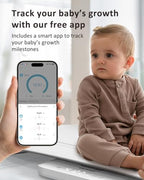 GROWNSY Smart Baby/Pet Scale,Digital Baby Weight Scale with App for Tracking Growth of Infant, Toddler,Puppy,and Cat—Supports Up to 330 lbs, with Hold Function, 27-inch Height Measurement,5 Units