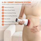 Rechargeable Lymphatic Drainage Massager & Cellulite Massage Tool with 3000mAh,Fascia Blaster for Reduce Stretch Marks for Legs, Arms & Belly,Body Sculpting Machine with Microcurrent for Office Travel