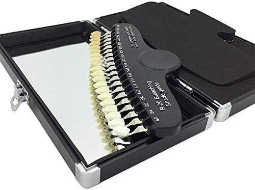 Teeth Whitening Shade Guide - 20 Shades Eco-Friendly ABS Plastic, Lightweight & Durable Tooth Color Book for Dentists, Labs, Veneers, Crowns