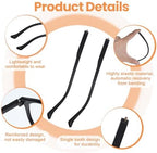1 Pair Glasses Arm Replacement, Black Eyeglasses Repair Kit Eyeglass Arms Replacement with Screws Washers Screwdriver Nose Pads 6mm Temple Arms for Glass Sunglasses Convex Single Teeth 1.2mm
