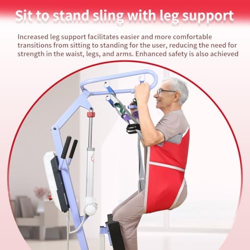 Sit to Stand Sling,Lift Patient Aid Padded Sling and Stand Assist with Back Support,Patient Lift Sling Works with Most Mobility Aids & Equipment (Large)