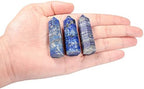 Hexagonal Points Healing Crystal Wand for Spiritual Therapy Witches Meditation Jewelry Making Balance Chakra Protection Home Decor, Lapis Lazuli