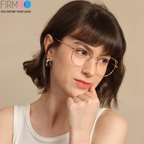 Firmoo Cat Eye Blue Light Blocking Glasses for Women, Metal Lightweight Blue Light Filter Computer Glasses