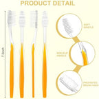 100pcs Prepasted Disposable Toothbrushes Bulk Individually Wrapped Pre Pasted Soft Bristle Tooth Brush Set Travel Toothbrushes for Homeless Gift Hotel Camping Travel