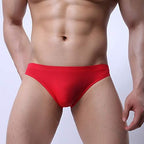 Sexy Smooth Low Waist Seamless Men Underwear Thin Underpants Ice Silk Briefs Mini Bikini