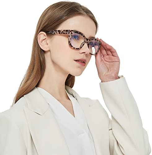 Oversized Reading Glasses for Women,3 Pack Blue Light Blocking Computer Spring hinge Readers+1.75