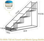 kimilus Coffee Syrup Rack for Coffee Bar Accessories, Fits with Torani and Monin Syrup, Coffee Bar Organizer Holds 4 Bottles