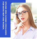 Suertree Reading Glasses for Men Women 3 Pack UV Ray Eyeglasses Anti Glare Spring Hinge Readers Aid