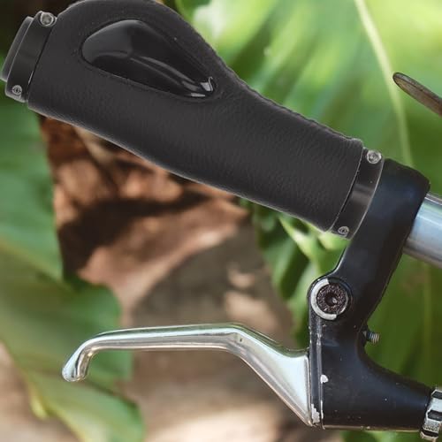 Bike Handlebar Grips Silicone Shockproof Nonslip Cycling Handle Covers with Stitch Lock for Mountain Bike Comfort Grip Set Black