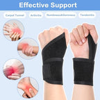4Pcs Kids Wrist Brace Support, Night Wrist Sleep Support Brace Adjustable Compression Straps for Sports Sleep Youth Wrist Guard for Sports and Daily Activities