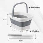 Collapsible Foot Bath Basin for Soaking Feet, Portable Foot Soak Tub with Handle & Massage Acupoint, Multifunctional Folding Bucket for Home Spa