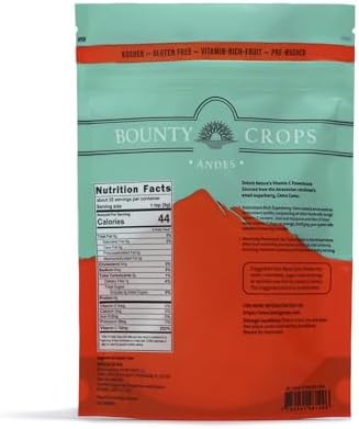 Organic Camu Camu Powder (3.5 oz, 100 gr), High Vitamin C, Non-GMO, Gluten-Free Superfood
