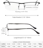 Eyekepper Quality Half-Rim Reading Glasses Readers with Spring Hinges for Women Men