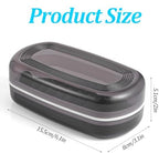 Shampoo Bar Holder Leak-Proof Travel Soap Case Black Soap Dish with Draining Layer, Multi-Use Large Soaps Box for Shampoo Bars Travel, Camping, Gym, Bathroom
